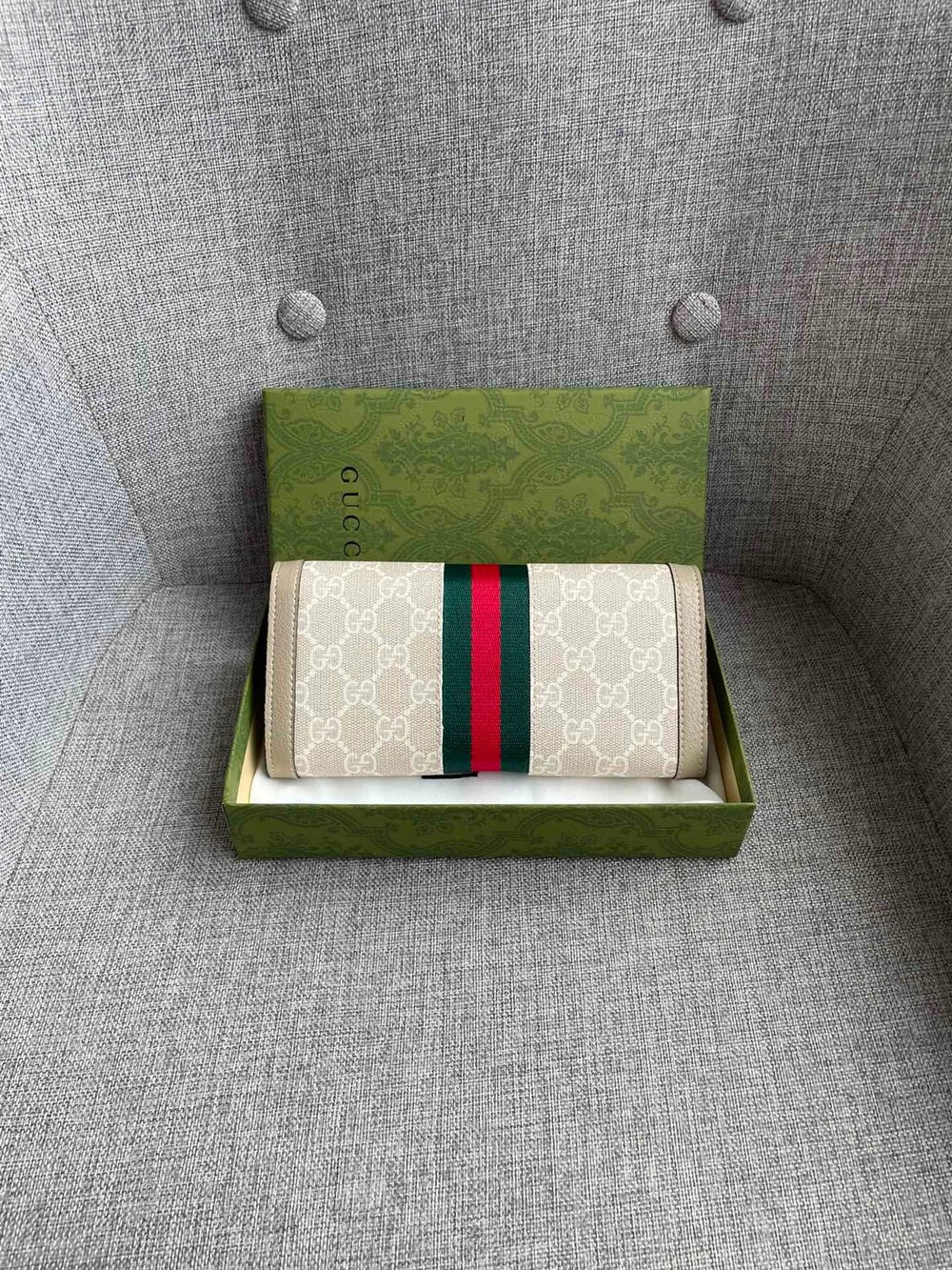 Gucci Ophidia GG Supreme Long Flap Wallet - Picture 2 of 4
